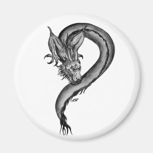 Aimant Dragon noir et blanc