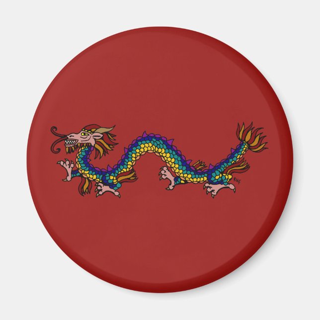 Aimant Dragon oriental (Devant)
