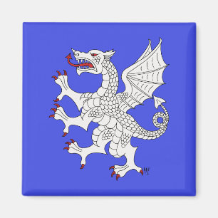 Aimant Dragon Rampant Argent