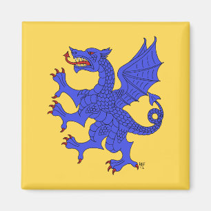 Aimant Dragon Rampant Azure