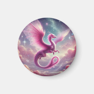 Aimant Dragon rose