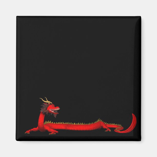 Aimant Dragon rouge (Devant)