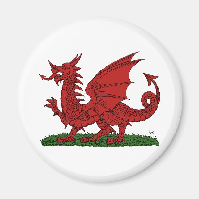 Aimant Dragon rouge du Pays de Galles (Devant)