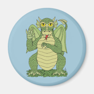 Aimant Dragon vert mignon