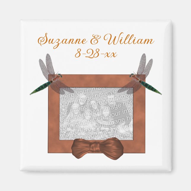 Aimant Dragonflies Wedding Favor Photo  (Devant)