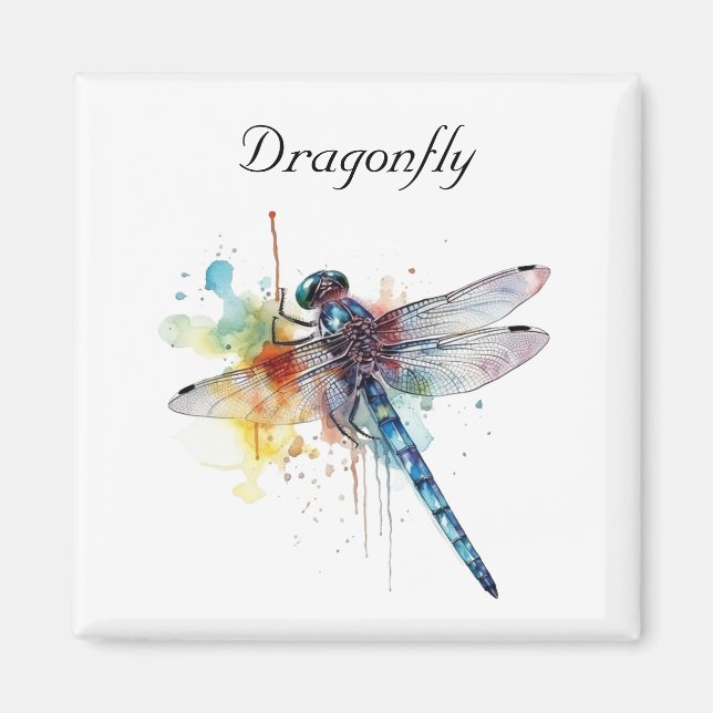 Aimant Dragonfly colorée personnalisable (Devant)