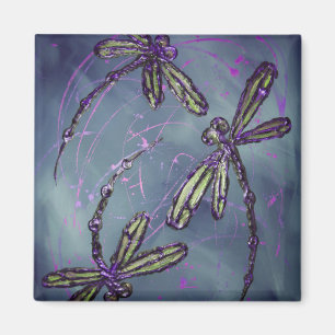 Aimant Dragonfly Purple Night Flit
