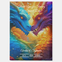 Dragons colorés en Love Mariage Merci