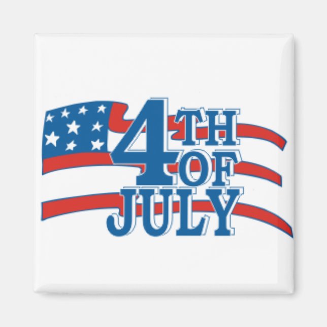 Aimant drapeau 4 juillet (Devant)