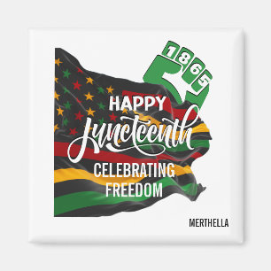 Aimant Drapeau Afro-Américain JUNETEENTH