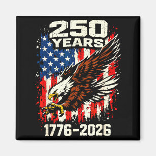Aimant Drapeau aigle patriotique 250e anniversaire Etats-