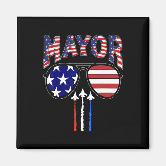Aimant Drapeau américain 4 juillet Maire Patriotique