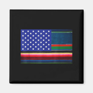 Aimant Drapeau américain mexicain serape cinco de mayo po