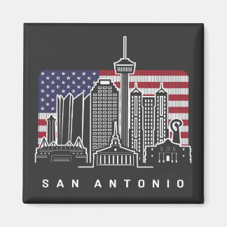 Aimant Drapeau américain San Antonio Texas