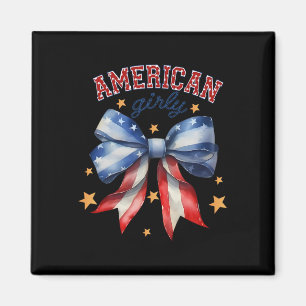 Aimant Drapeau américain Usa vintage rouge blanc et cool