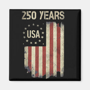 Aimant Drapeau américain vintage pour le 250e anniversair