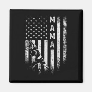 Aimant Drapeau américain vintage Usa Maman de badminton f