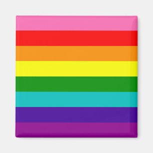Aimant Drapeau arc-en-ciel d'un Gay pride LGBT à 8 bandes