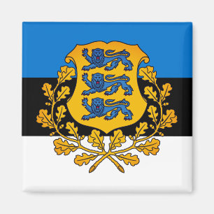 Aimant Drapeau/armoiries de l'Estonie