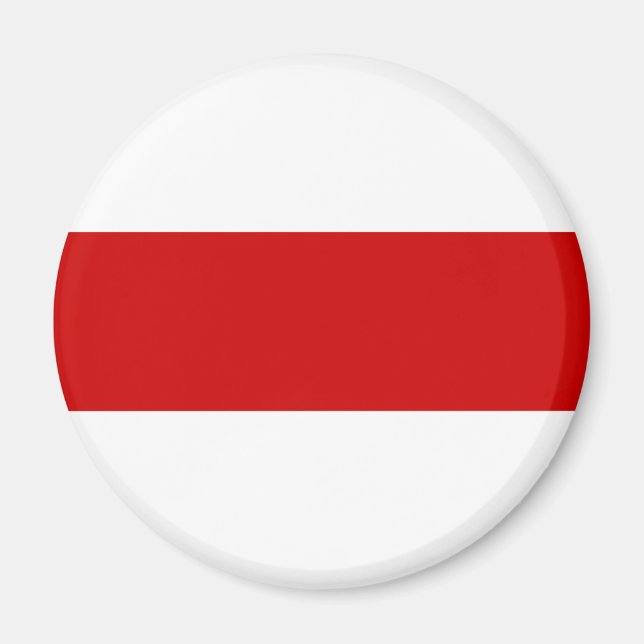 Aimant Drapeau biélorusse (rouge et blanc) (Devant)