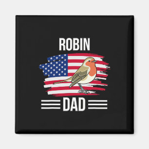 Aimant Drapeau Bird Us 4 juillet Fête des pères Robin Pap
