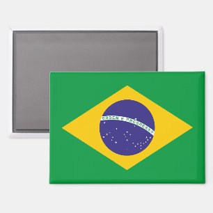 Aimant Drapeau Brésil Décoration Frigo Vibrante et