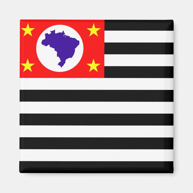 Aimant Drapeau brésilien de Sao Paulo (Devant)