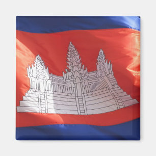 Aimant drapeau cambodgien wat