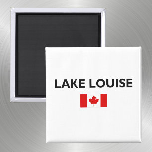 Aimant Drapeau canadien couleur claire de Lake Louise Can