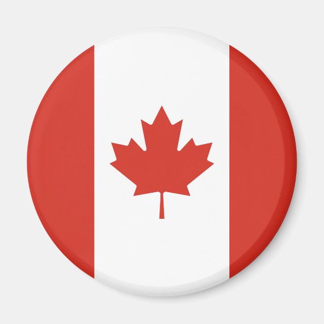 Aimant Drapeau canadien patriotique (Devant)