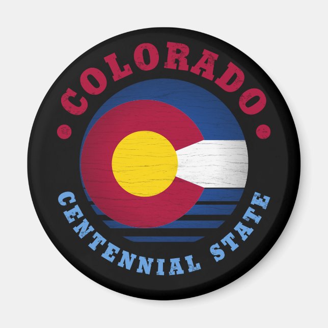 AIMANT DRAPEAU CENTENAIRE D'ÉTAT DE COLORADO (Devant)
