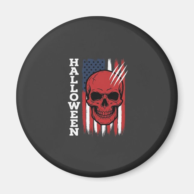 Aimant Drapeau crâne Halloween Vector Design_1 (Devant)
