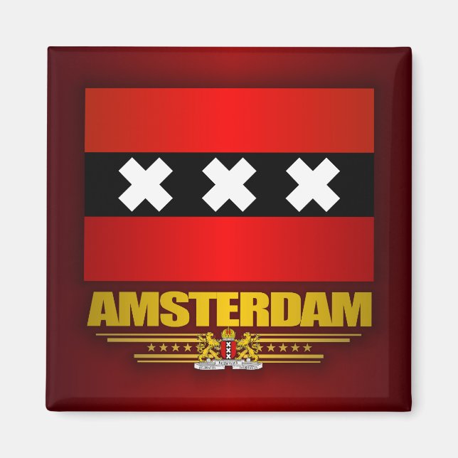 Aimant Drapeau d'Amsterdam (Devant)