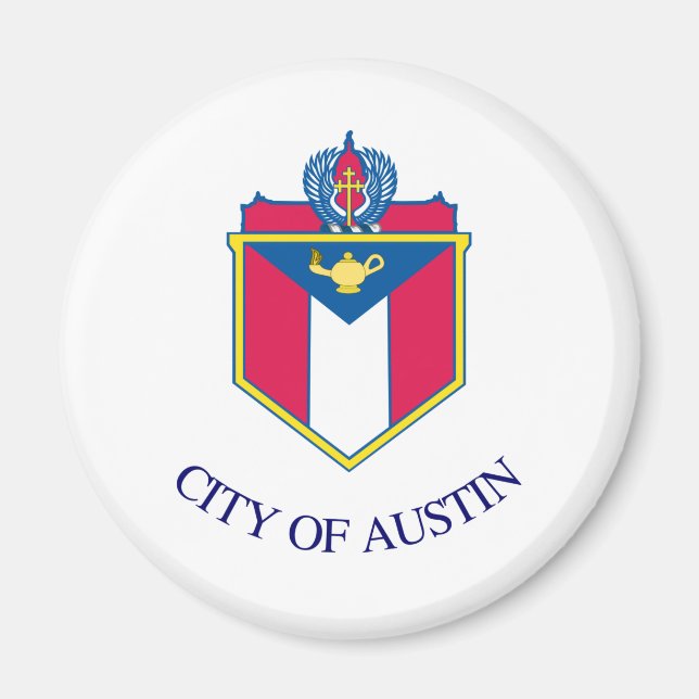Aimant Drapeau d'Austin, Texas (Devant)