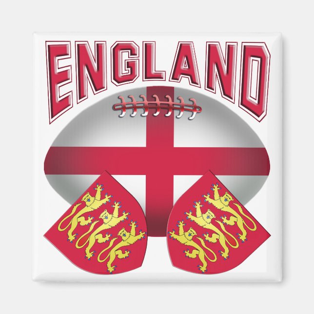 Aimant Drapeau de balle de rugby d'Angleterre (Devant)