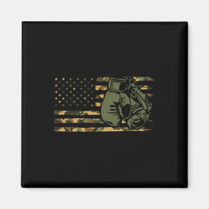 Aimant Drapeau De Boxe De Camo Usa Pour Boxer - Boîte À D