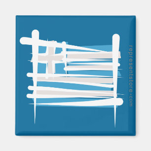 Aimant Drapeau de brosse de la Grèce