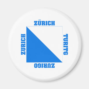 Aimant Drapeau de canton de Zurich Suisse