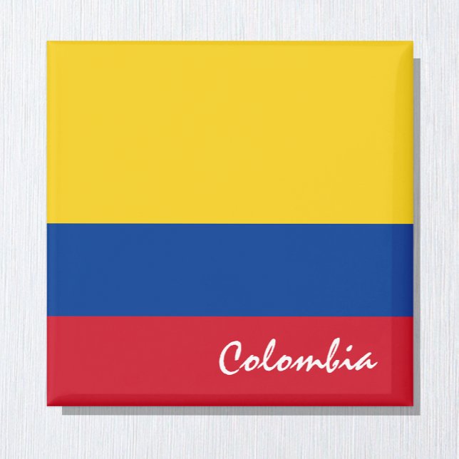 Aimant Drapeau de Colombie & Amateurs de vacances/sports  (Créateur téléchargé)