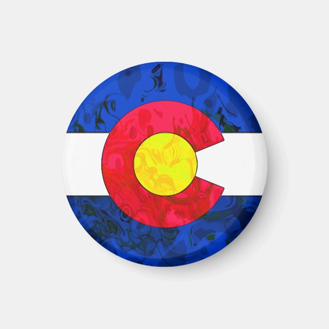 AIMANT DRAPEAU DE COLORADO (Devant)