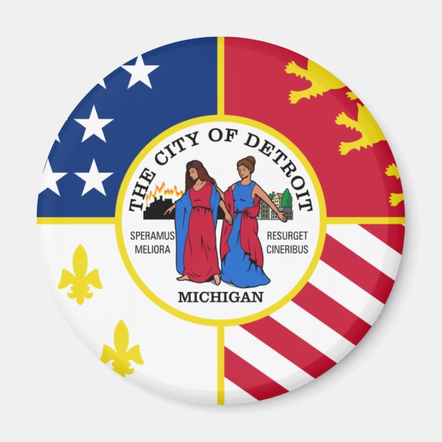 Aimant Drapeau de Détroit (Devant)