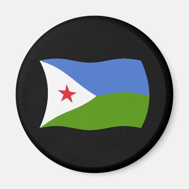 Aimant Drapeau de Djibouti (Devant)