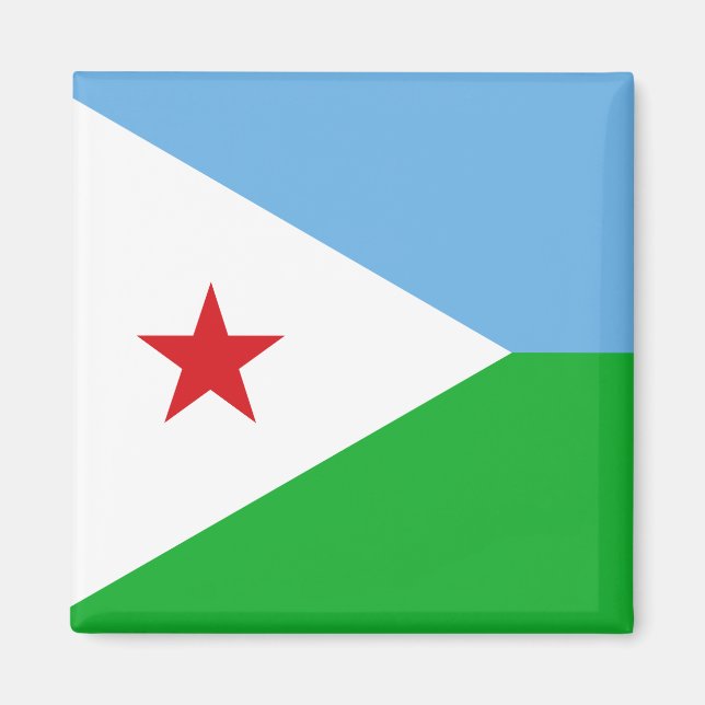 Aimant Drapeau de Djibouti (Devant)