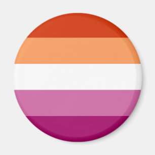 Aimant Drapeau de fierté lesbienne (5 bandes)