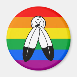 Aimant Drapeau de fierté LGBTQ+ Two-Spirit