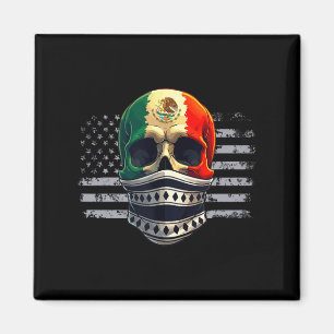 Aimant Drapeau de fierté mexicano-américain d'Amérique Me