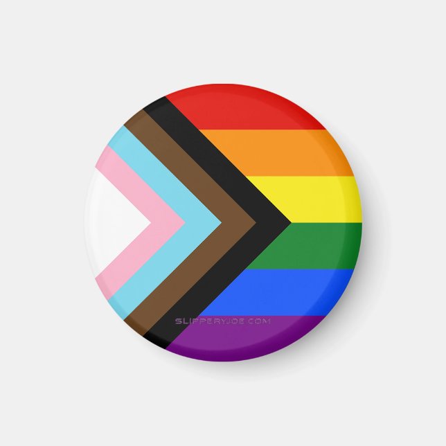 Aimant Drapeau de fierté Progress Pride de SlipperyJoe si (Devant)
