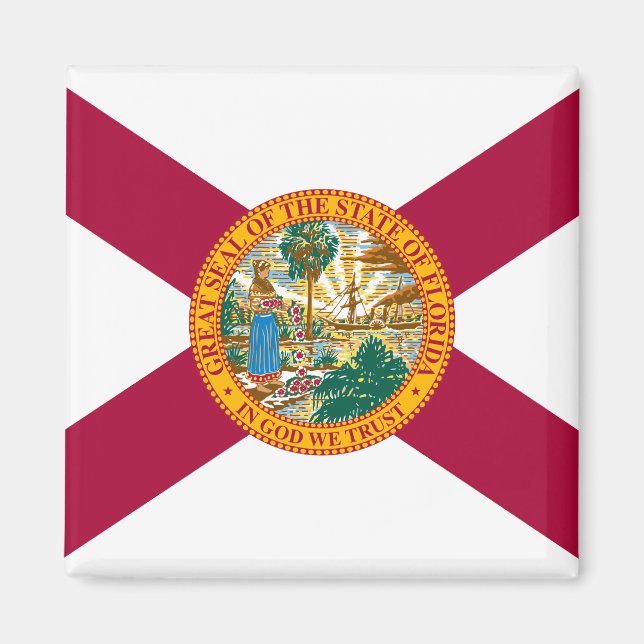 Aimant Drapeau de Floride (Devant)