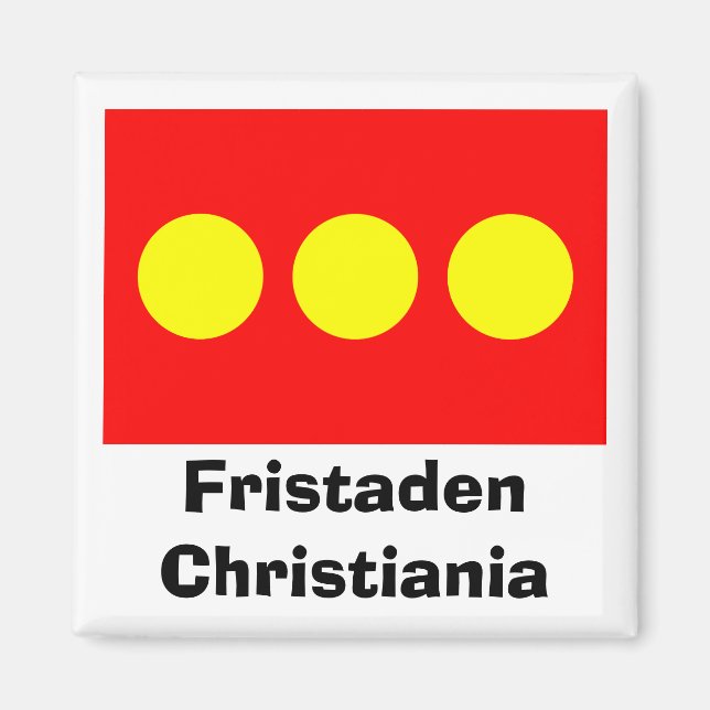 Aimant Drapeau de Freetown Christiania (Devant)