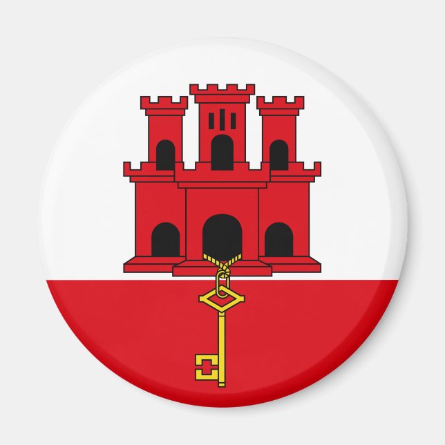 Aimant Drapeau de Gibraltar (Devant)